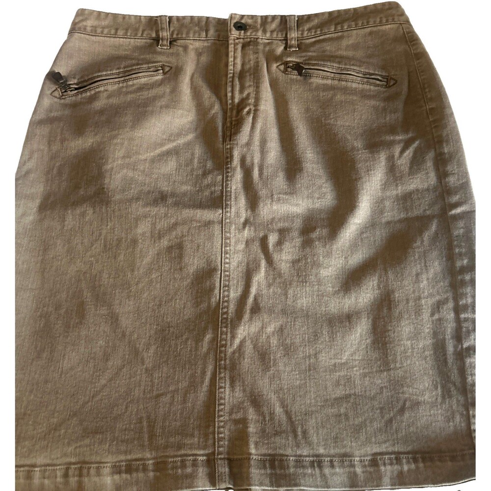 Lauren Jean Company Ralph Lauren Womens  Size 12 Cotton Denim Pocket Skirt